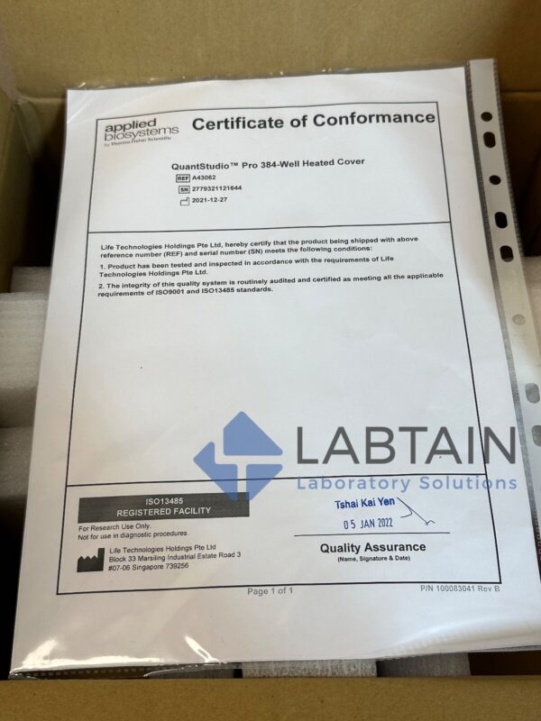 Thermo / Applied Biosystems QuantStudio Pro 384-Well Heated Cover | A43062 - Image 3