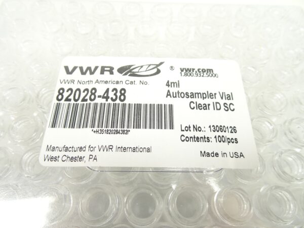 VWR 4mL Autosampler Vial 82028-438 (100/pcs) - Image 2