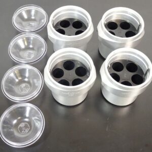 4x Thermo Electron 372S 710G Centrifuge Rotor Buckets w/ Lids & Inserts.