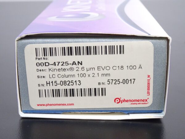 Phenomenex Kinetex 2.6um EVO C18 100A | LC Column 100x2.1mm | 00D-4725-AN - Image 2