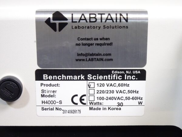 Benchmark Scientific Stirrer H4000-S - Image 4