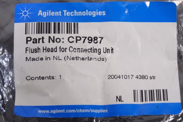Agilent Flush Head for Connecting Unit CP7987 - Image 3