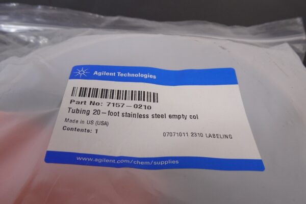 Agilent 7157-0210 Tubing 20ft | Stainless Steel Empty Column - Image 3